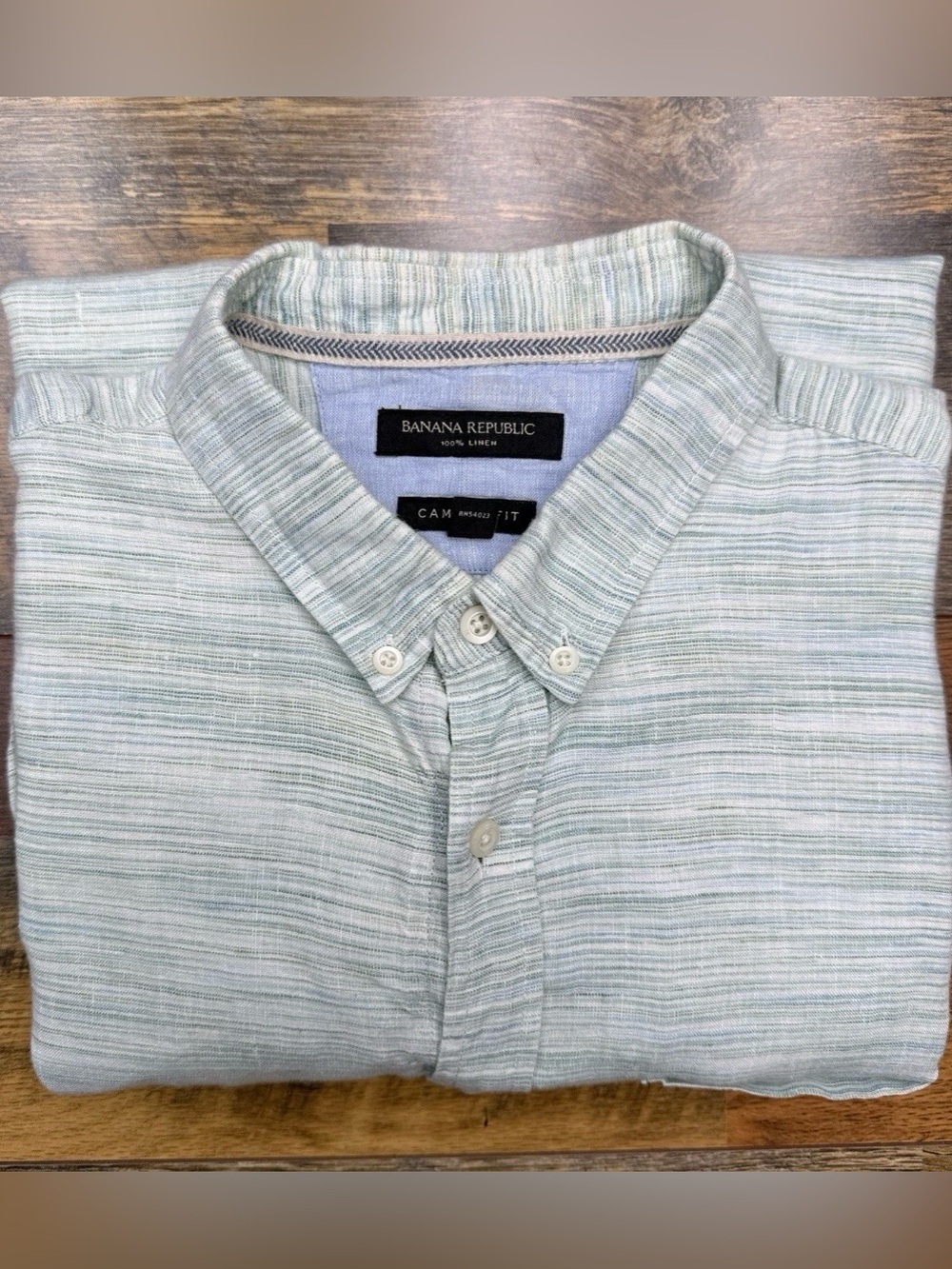 Banana Republic 100% Linen Camden Shirt Short Sleeve Sz XL